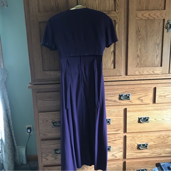 Be Smart Plum Tank Dress with Matching Shrug - Picture 2 of 9